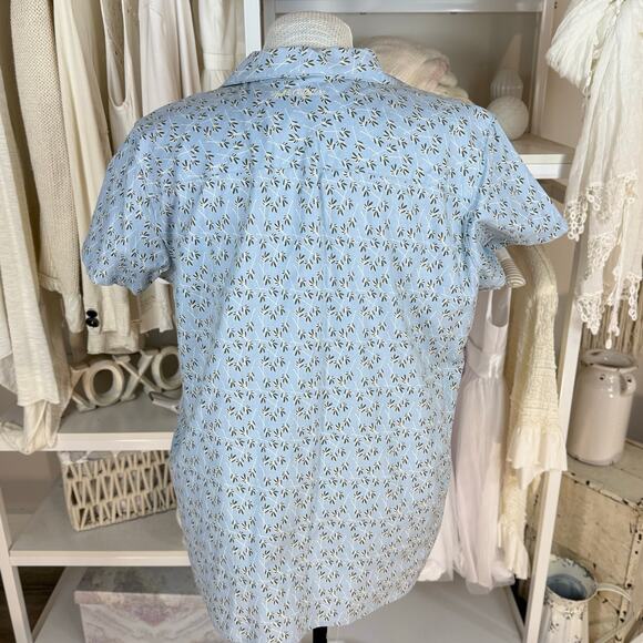 Noble Outfitters Plus size XXL, 2X blue button up top, blouse, shirt casual 4163 - Picture 4 of 11